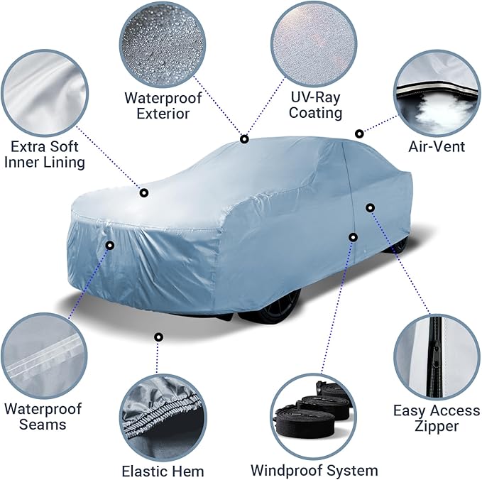 iCarCover Custom Car Cover for Volkswagen Karmann GHIA, Waterproof All Weather
