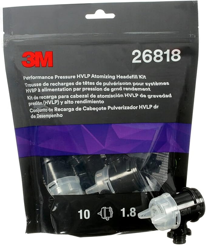 3M Performance Pressure HVLP Atomizing Head Refill Kit, Size 1.8,