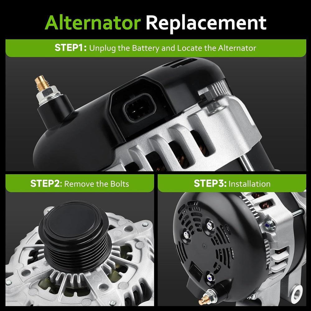New Alternator Replacement for V6 3.6L 2009-2017 Chevrolet Traverse, 2007-201...