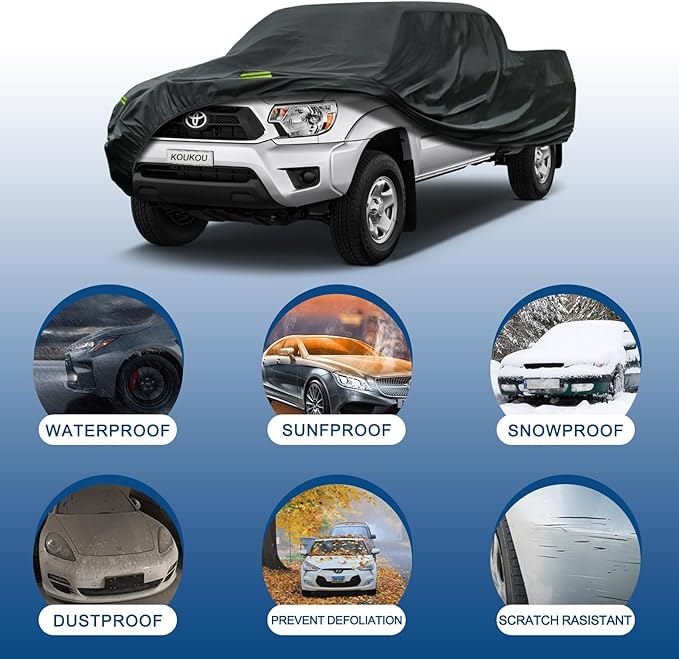 KouKou Truck Cover Waterproof All Weather, 7 Layers Heavy Duty Pickup Truck