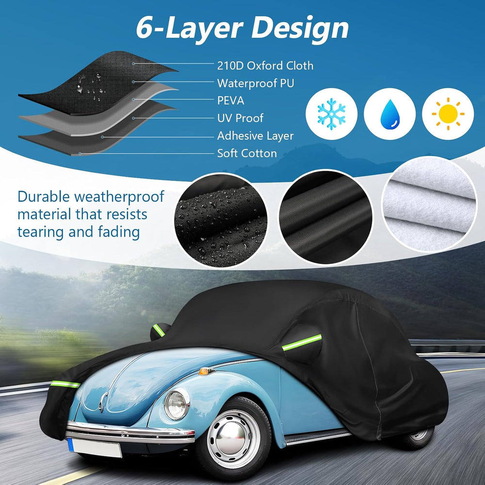 Custom Fit for Volkswagen Beetle Bug 2-Door 1960-1980 Sedan Car Cover