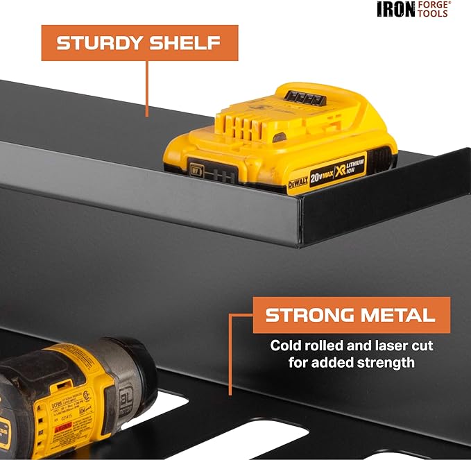 Power Tool Organizer for Shop & Garage, Heavy Duty Wall Mounted Rack