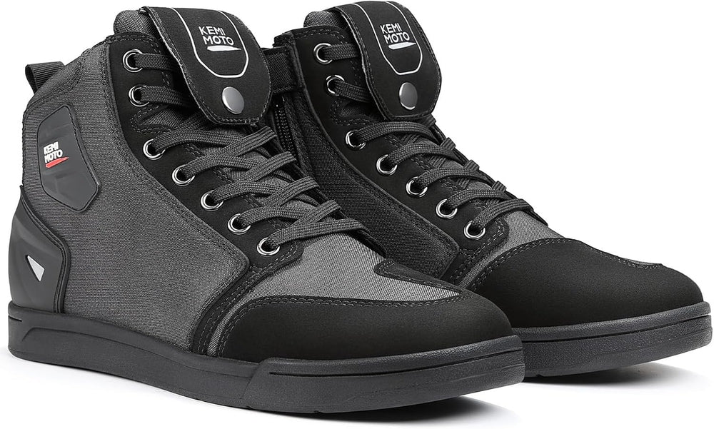 KEMIMOTO Motorcycle Shoes for Men Thick Heel Protection Layer