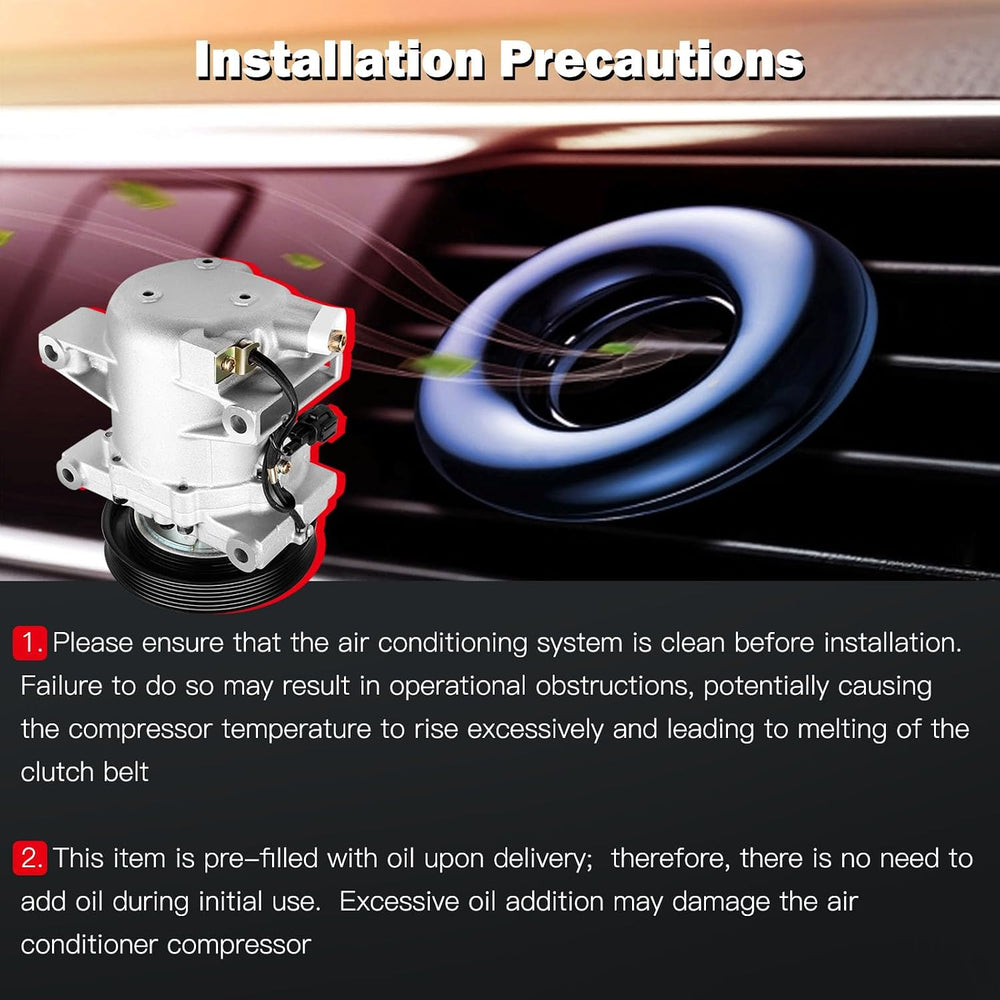 Air Conditioning Compressor for Nissan Sentra 1.8L 2.0L 2000-2006
