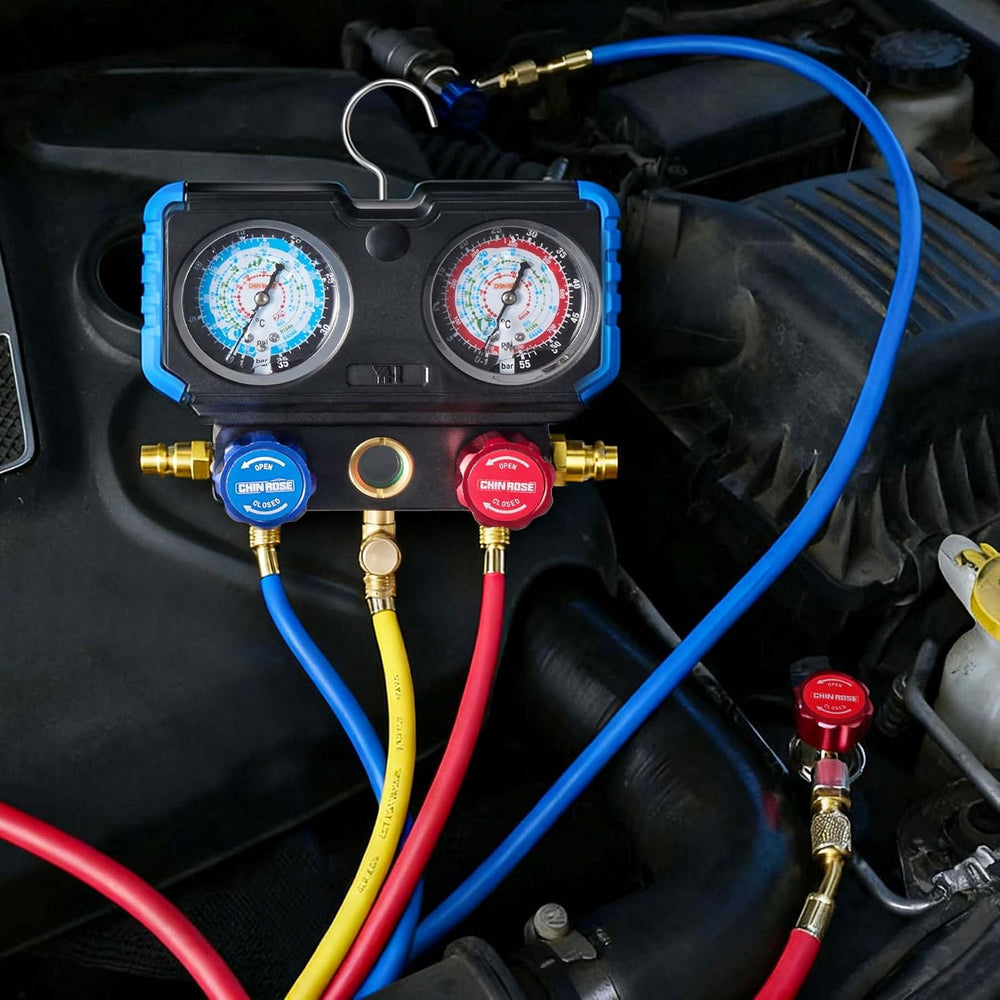 4 Way Ac Manifold Gauge Set, for R410A R134a R1234yf AC Repair