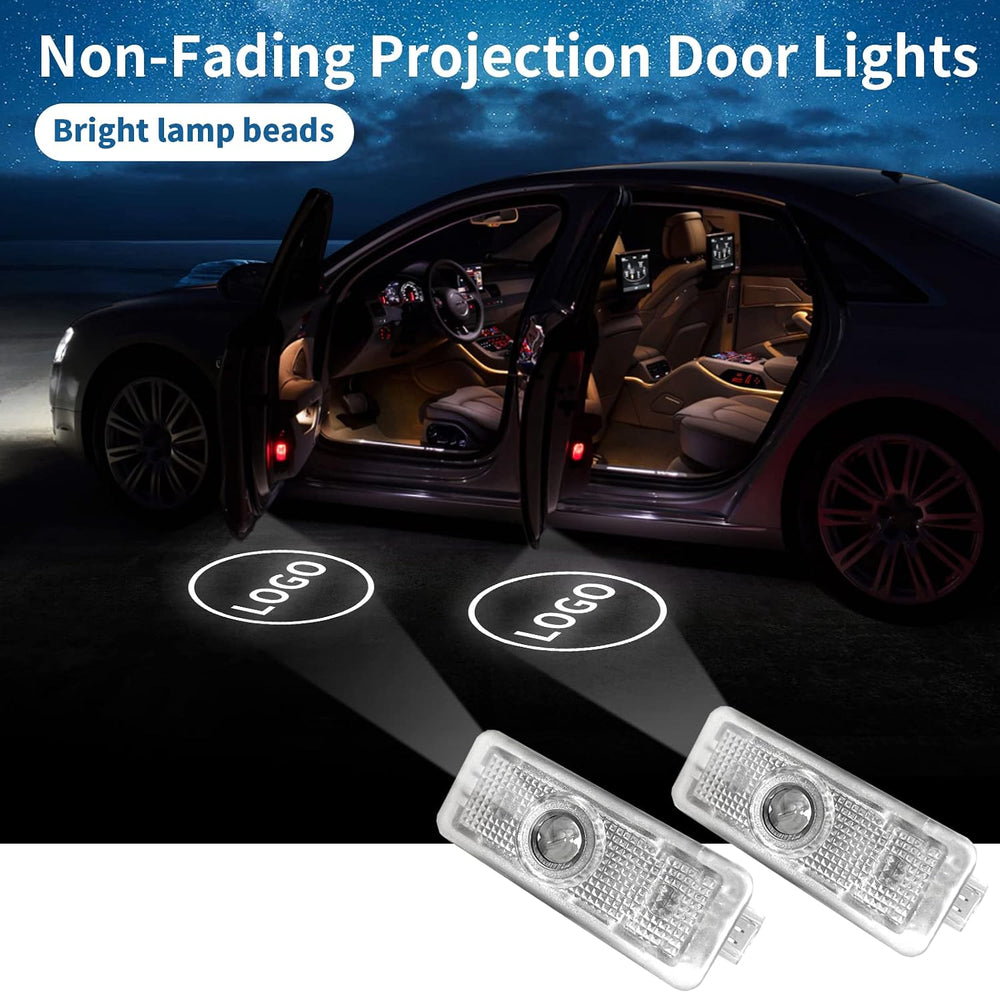 2 Pcs Non-Fading MB Door Light Logo, Projector Welcome Lamp Door Light Puddle...