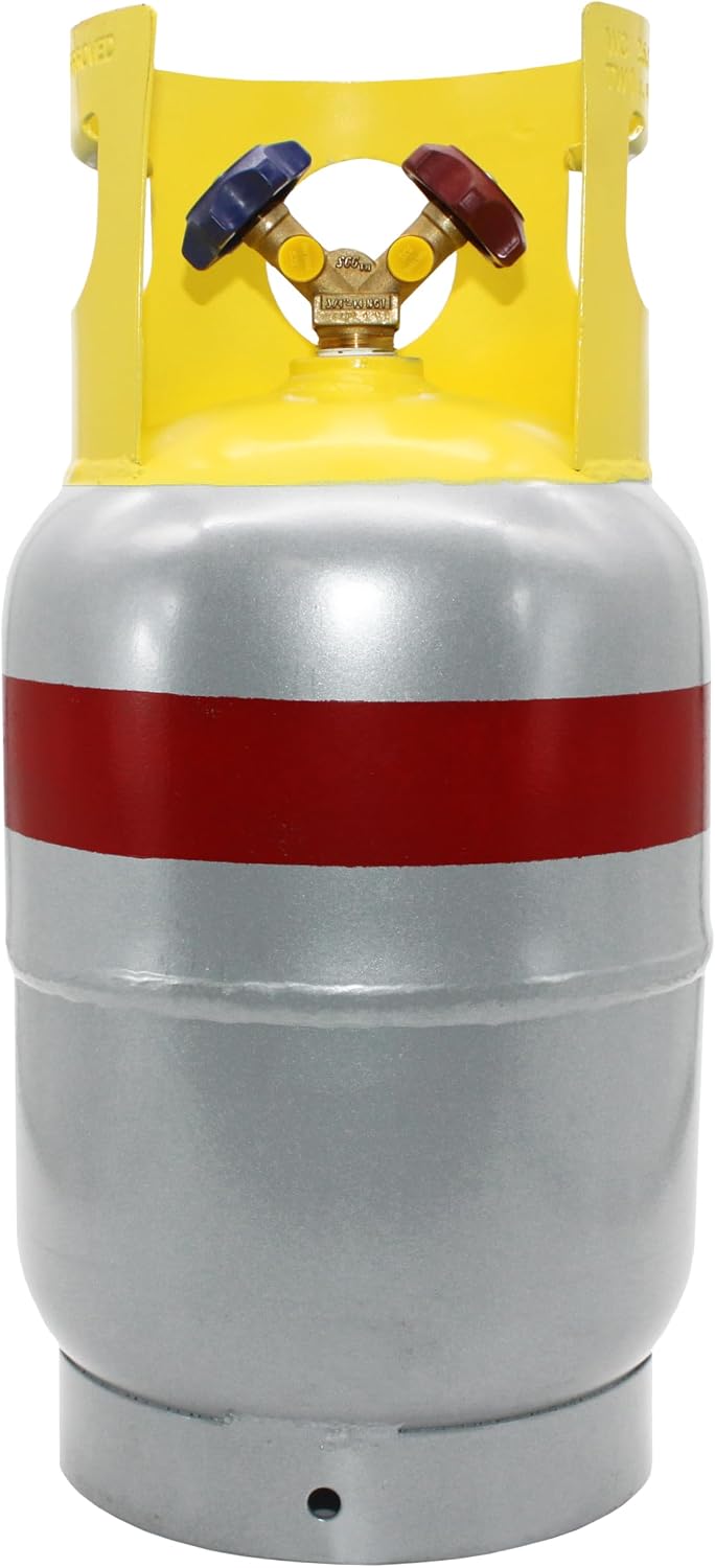 Flame King 30LB A2L Refrigerant Recovery Cylinder Tank, 400 PSI, Dual Y-Valve...