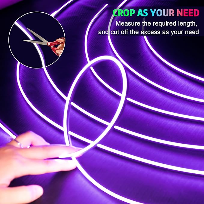 Acrylic Interior Car LED Strip Light, AMKI Car Neon Light