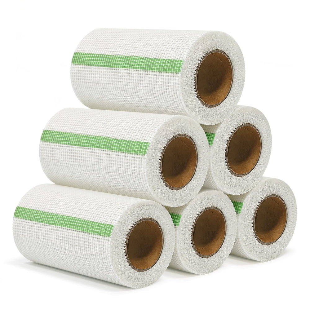 QILIMA Drywall Joint Tape 6 Inch x 75 Feet- Self-Adhesive Mesh Tape for Drywa...