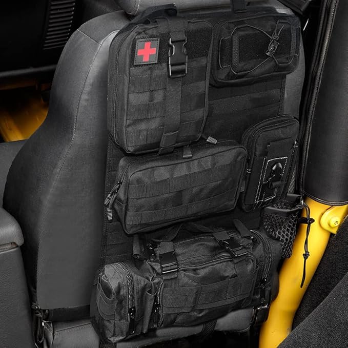 Universal Tactical Seat Back Organizer Vehicle Molle Panel Organizer Storage
