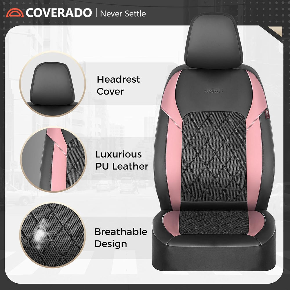 Coverado Car Seat Covers, Seat Covers Full Set, 5 Seats Automotive Seat Cover...