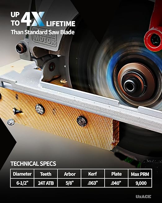 6-1/2-Inch 24-Tooth Circular Saw Blade (10 Pack)