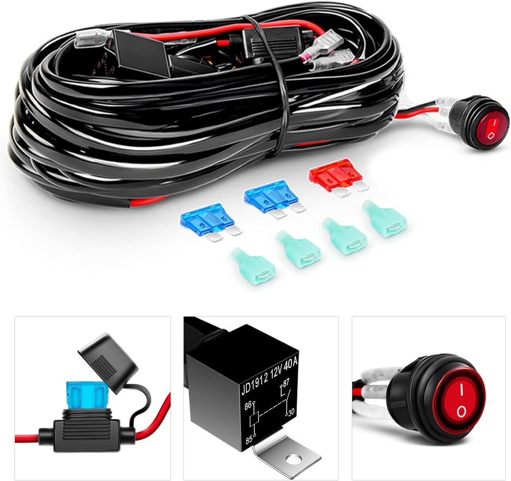 GOOACC 2PCS 18W LED Pods Spot Light Bar Fog Light Driving Lighting with 16AWG...