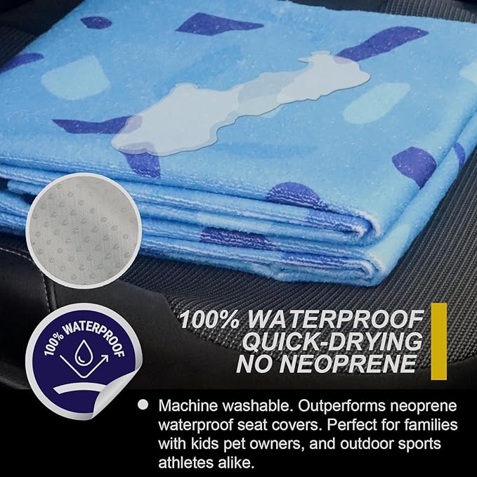 Back Seat Cover for Car Trucks Van SUV, Waterproof Rear Bench Towel Seat Covers