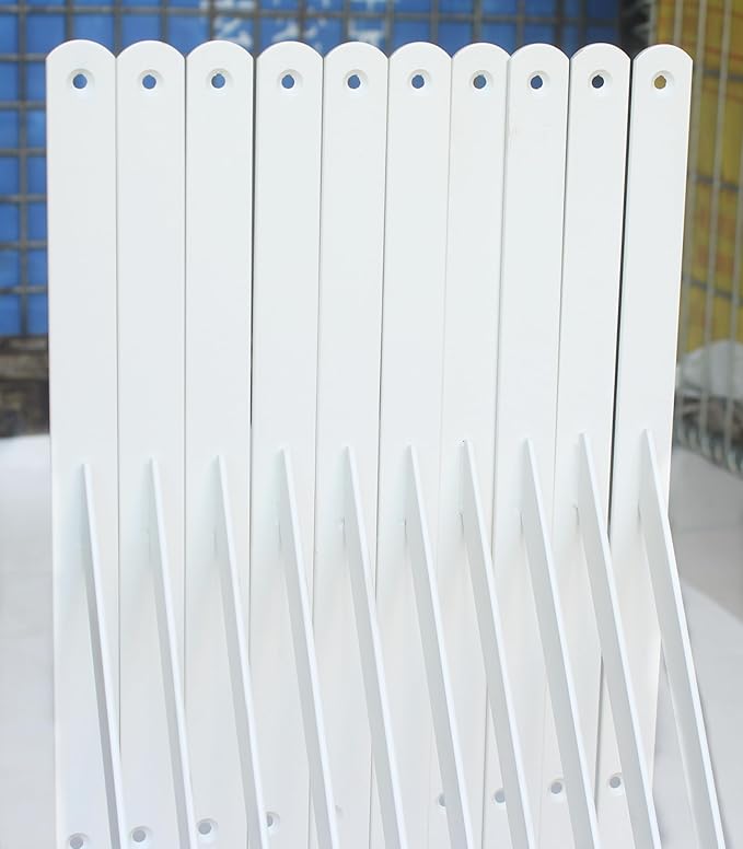 8 Pack L22 x H 12" White Heavy Duty Shelf Brackets