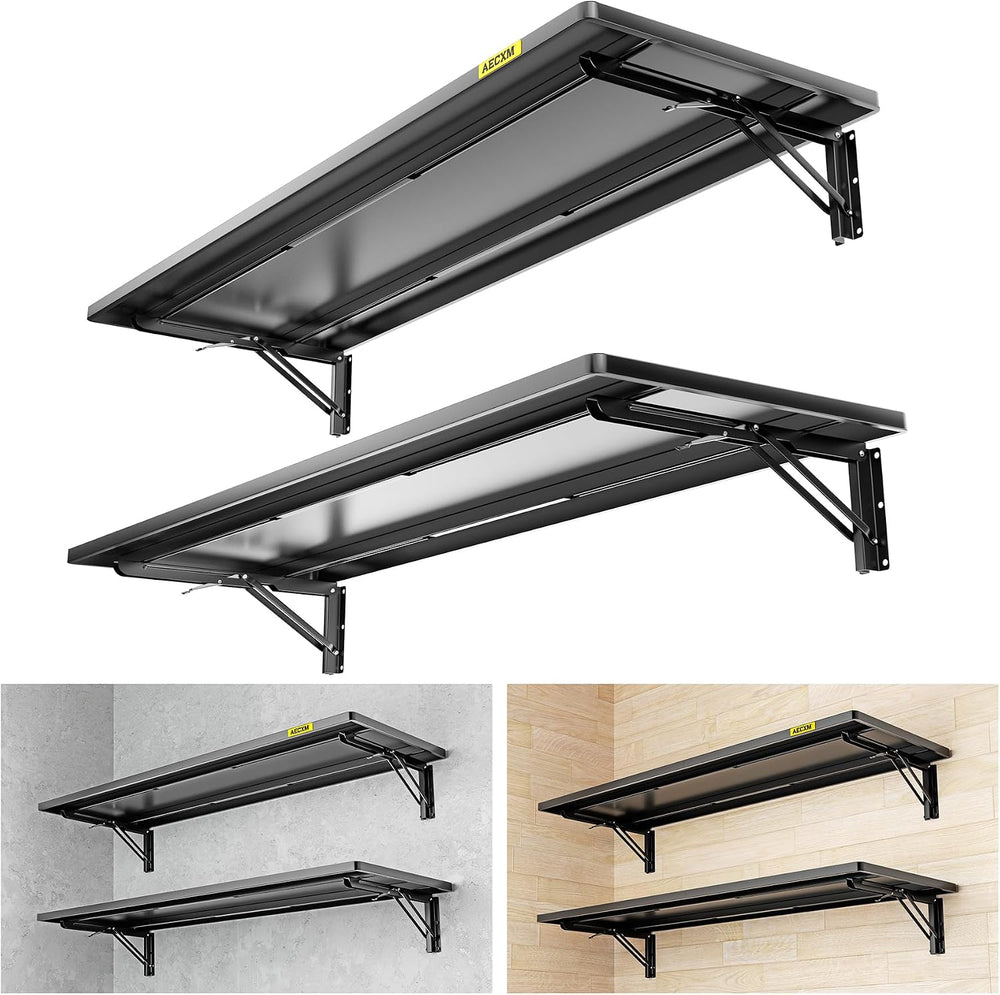 2pack-1.3x4ft Adjustable Rail Type Folding Storage Rack Shelf, Suitable