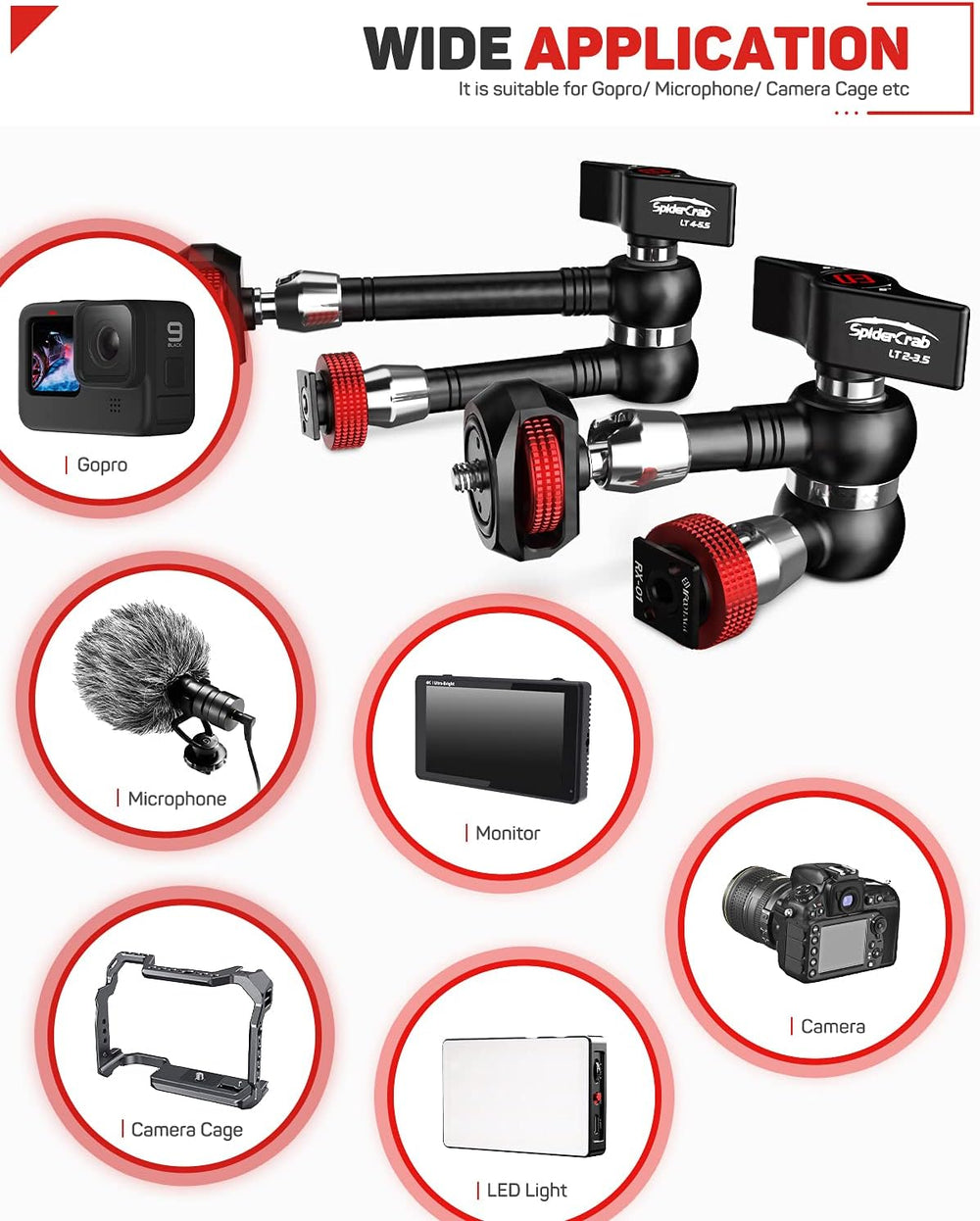 IFOOTAGE 9.5" Spider Crab Magic Arm Adjustable Arm LT4-5.5