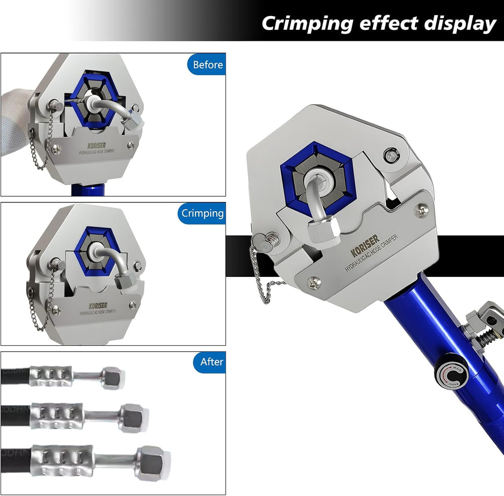 Hydraulic AC Hose Crimper Hydra-Krimp 71500 Manual A/C Hose Crimper Kit Air C...