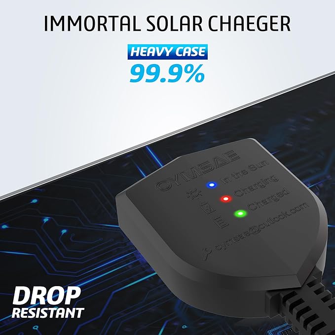 OYMSAE 20W 12V Solar Panel Battery Charger Portable Waterproof Power Trickle