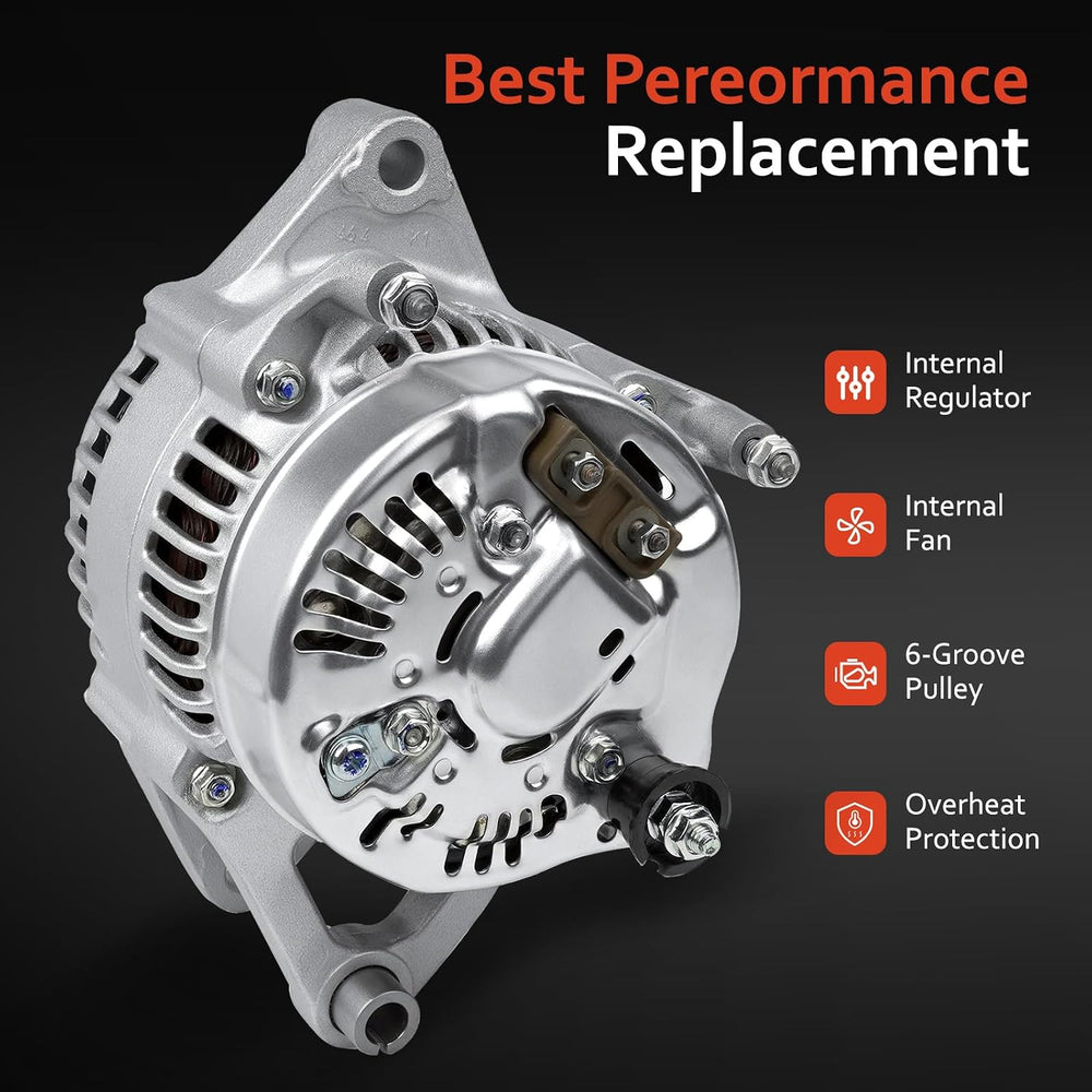 New Alternator Compatible with 1991-1998 Jeep Wrangler Cherokee 2.5 4.0 L4 L6...