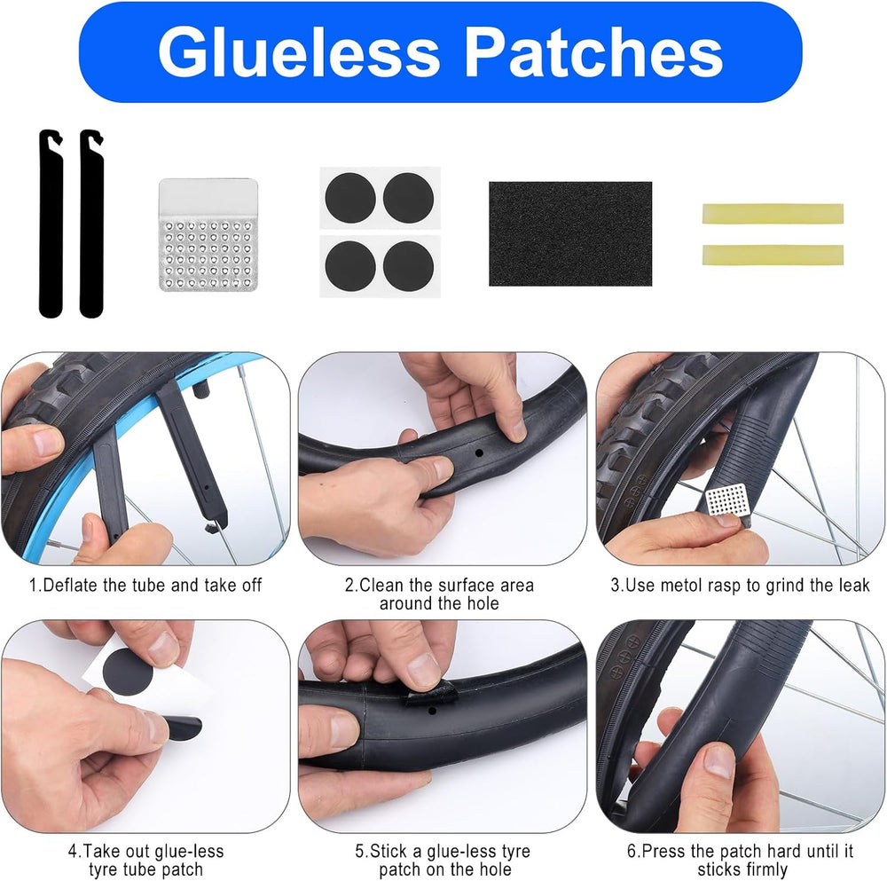 Bynccea Bike Tire Repair Tool Kit with Tire Pump, Portable Bicycle Repair Bag...
