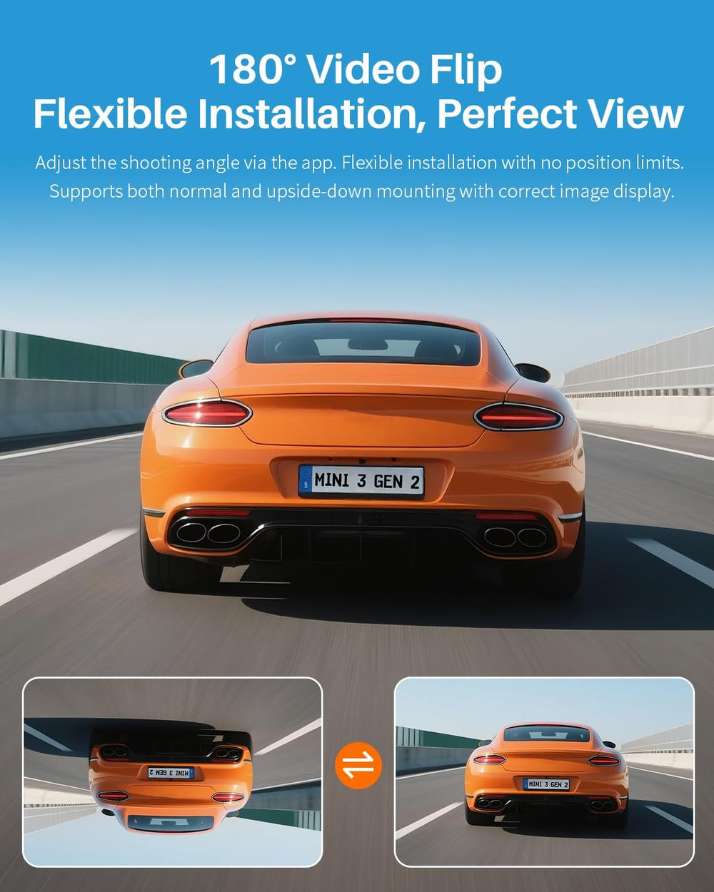 KAWA Tiny Dash Cam, Voice Control & WiFi 2K Mini Camera for Car