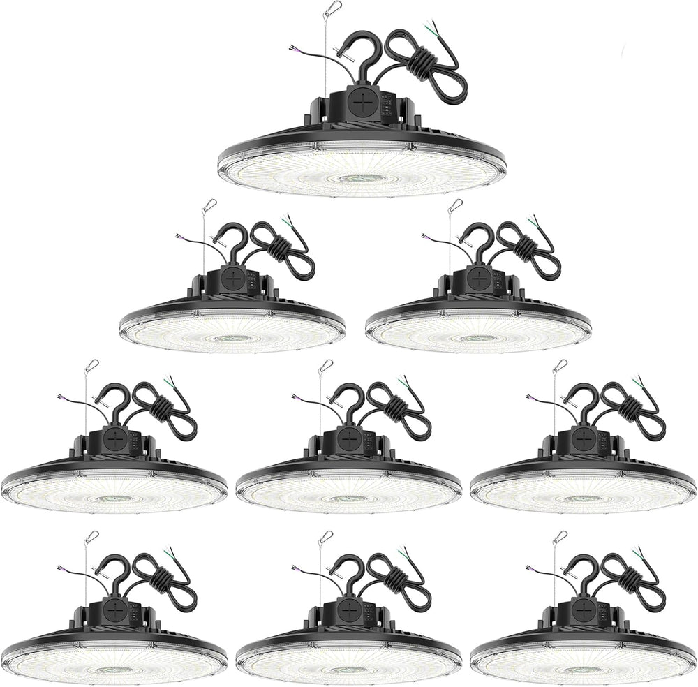 9 Pack 480V LED High Bay Light UL DLC Listed UFO Light 300W 240W 200W Adjustable