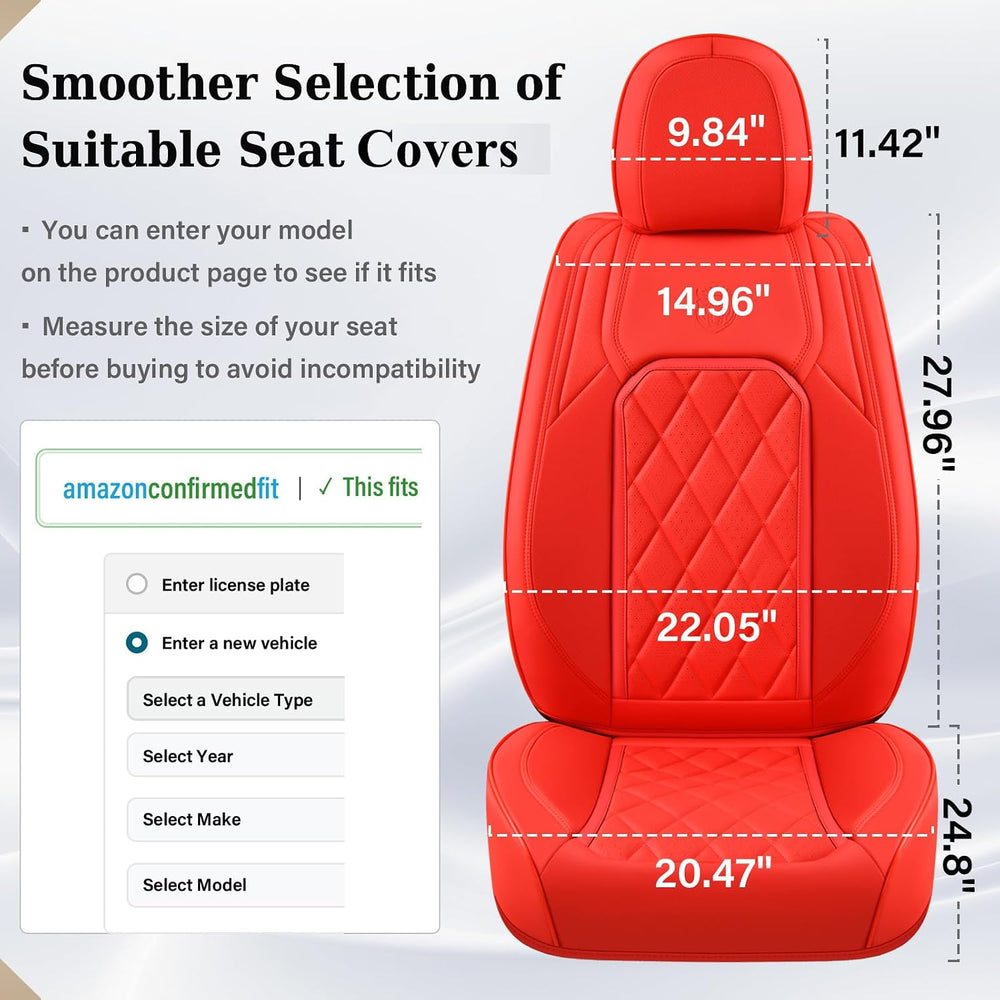 Coverado Car Seat Covers Full Set, 5 Seat Universal Seat Cover for Cars, Luxu...