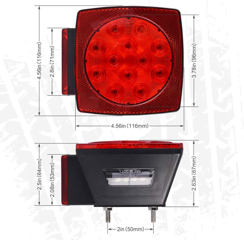 WoneNice Submersible LED Trailer Light Kit