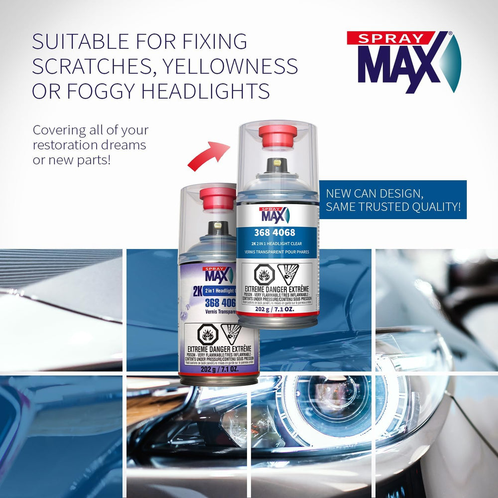 SprayMax 2K 2in1 Headlight Clear Coat | Professional Headlight Restoration Sp...