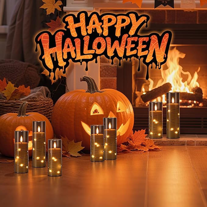 Raycare Flameless Candle with Remote Timer, 7 Flickering Acrylic Battery Oper...