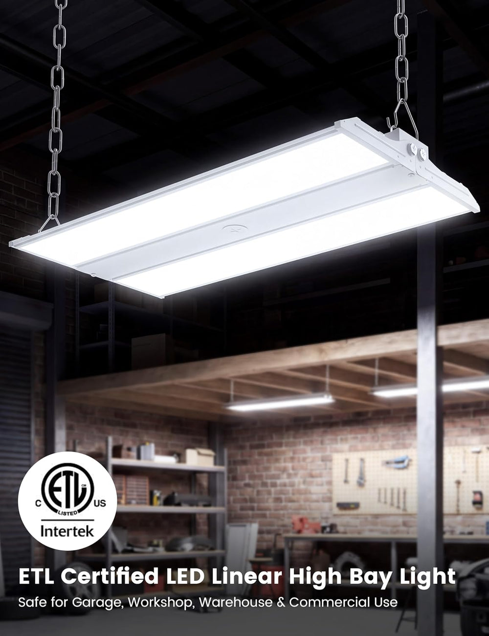 VOLISUN 2FT High Bay LED Shop Lights 2Pack, 200W 30000LM LED Linear Light