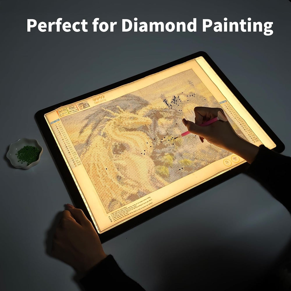 TOHETO Rechargeable A3 Light Pad for Diamond Painting, Ultra Bright Tracing L...