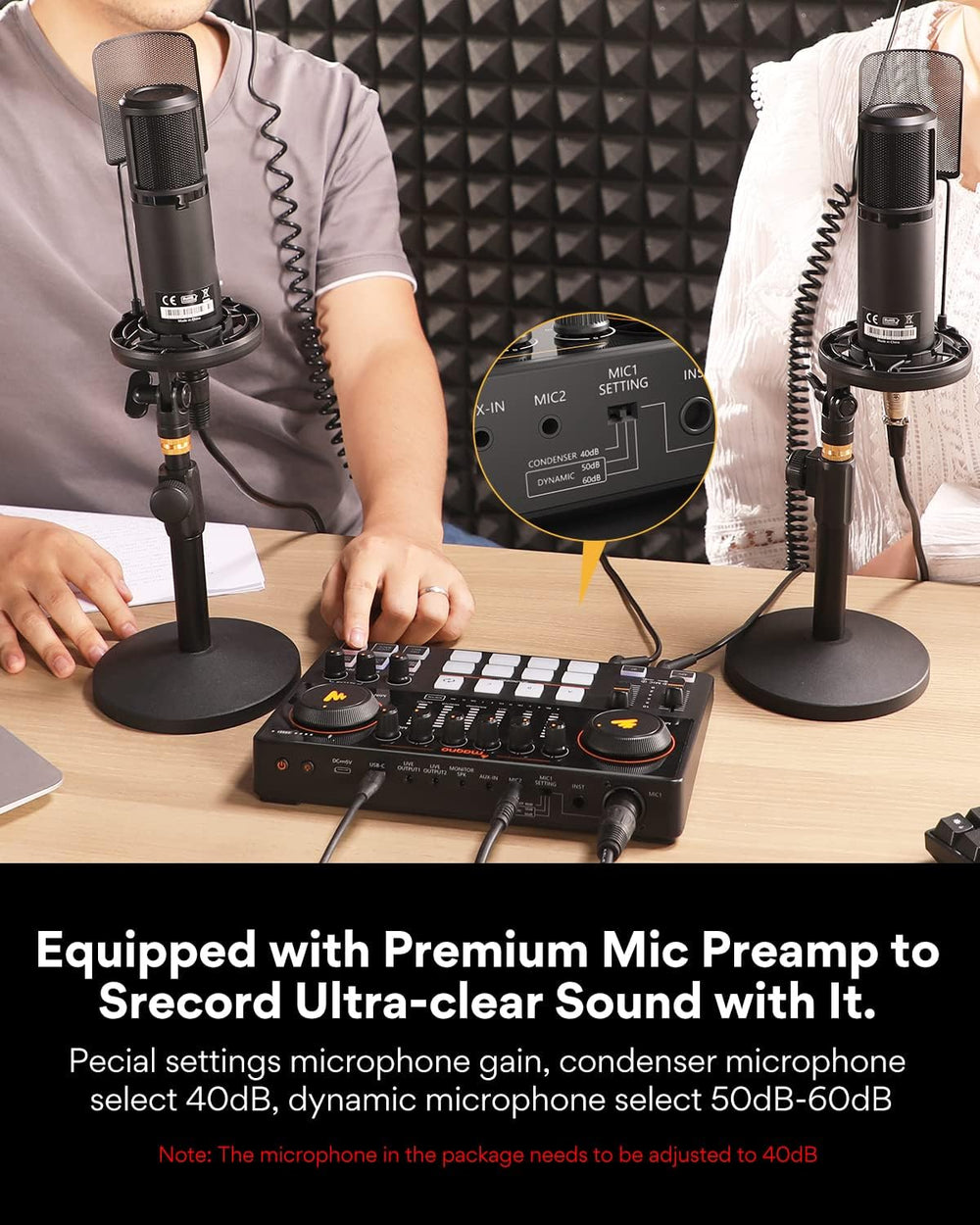 MAONO-MaonoCaster-Podcast Equipment Bundle for 2-includes All-in-one Audio In...