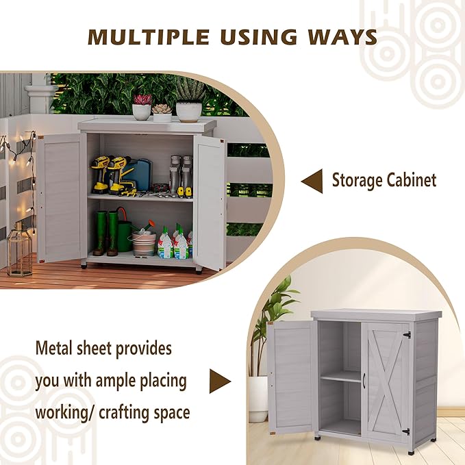 Outdoor Storage Shed Waterproof, Potting Shed