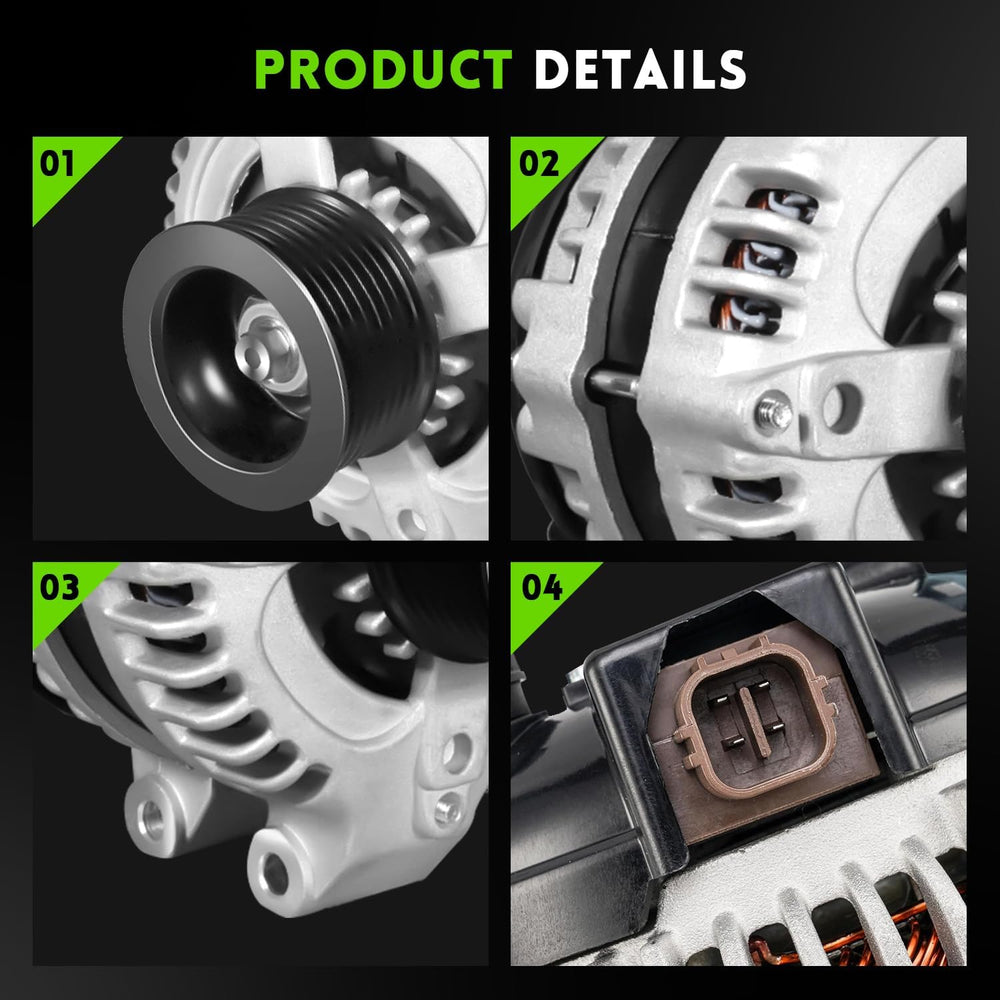 13980N Alternator Replacement For 2003-2007 Honda Accord 2.4, 2006-2011 Civic...