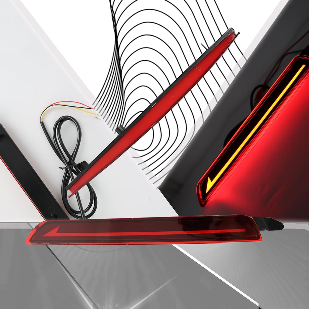 Red LED Rear Bumper Reflectors Fog Brake Tail Light Lamps Compatible with Maz...