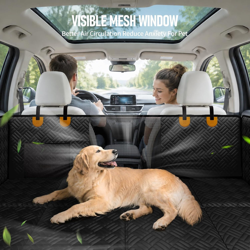 Dog Car Seat Cover for Back Seat, Hard Bottom Back Seat Extender for Dog