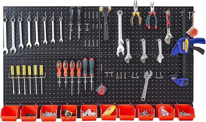 Ultrawall 2 Pcs Metal Pegboard Wall Panels, Peg Boards
