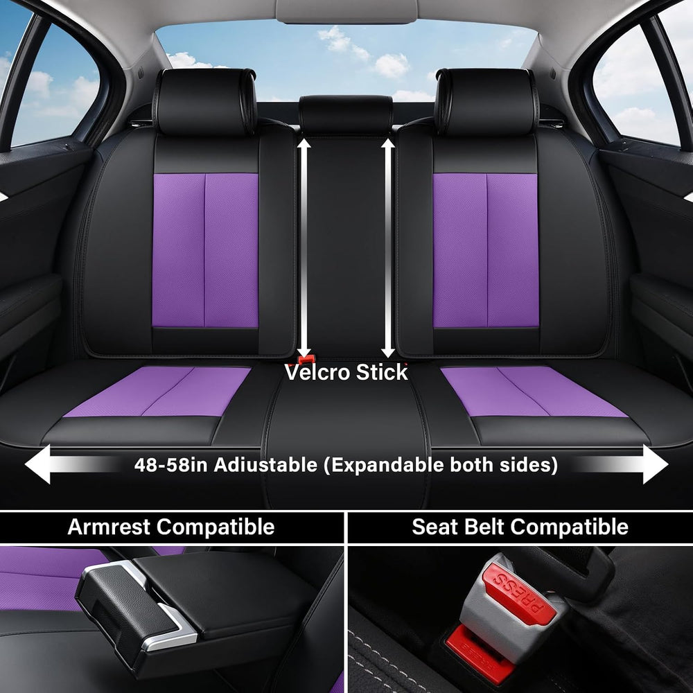 Coverado Car Seat Covers Full Set, Seat Covers for Cars, Automotive Seat Cove...