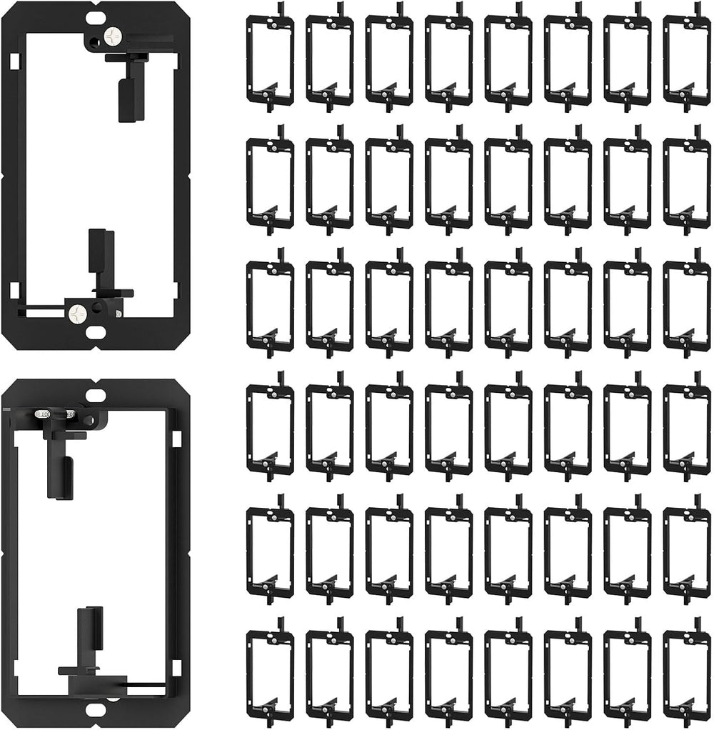 iwillink 1 Gang Low Voltage Mounting Bracket, Black, 50-Pack