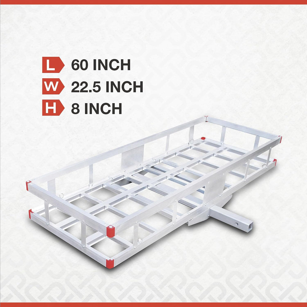 Ultra-Tow Aluminum Hitch Cargo Carrier - 500-Lb. Capacity, Silver, 60in. x 22...