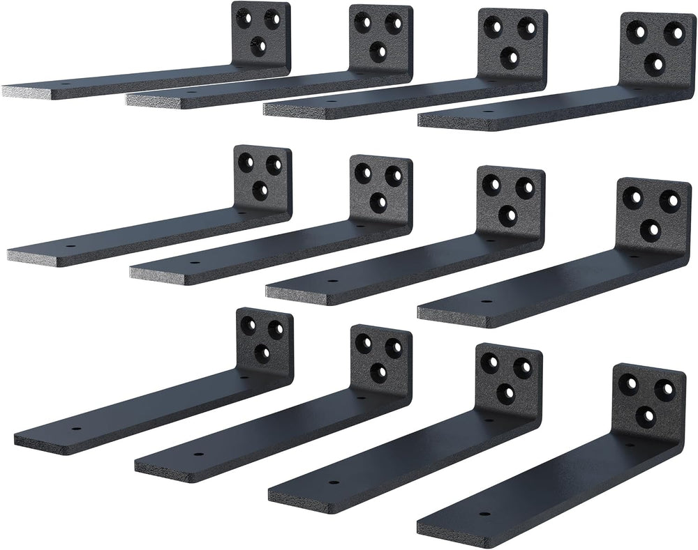 NEODROP 12 Inch Floating Shelf Brackets, Heavy Duty Hidden Bracket for Wall, ...