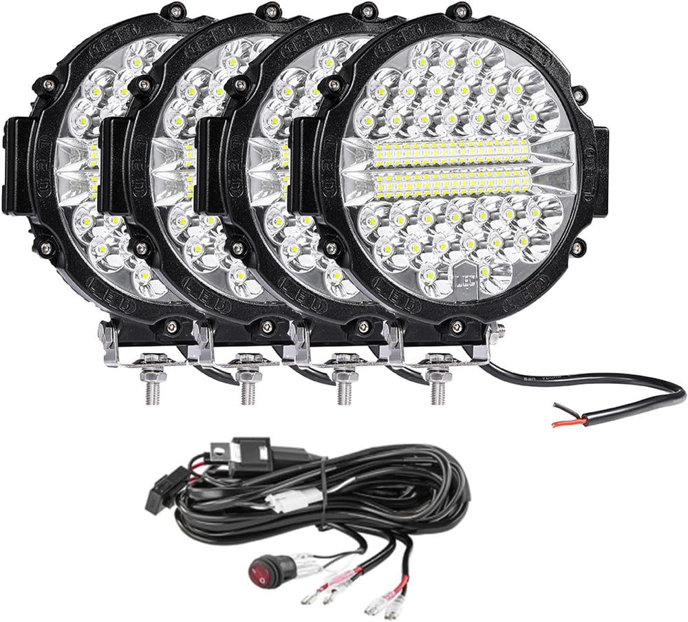 LED Lights Pods,7 inch Off Road 201W Fog 12V 24V Spot Flood Driving Fog Head ...