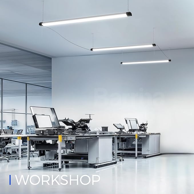 Barrina BS84 LED Shop Lights for Workshop 4FT, 6500K Linkable Light Fixture f...