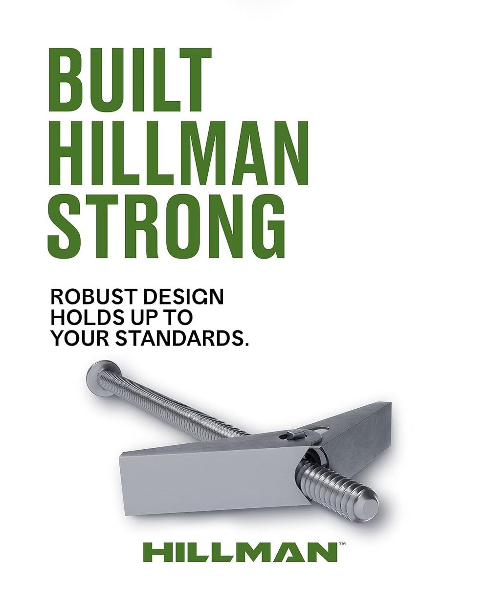 Hillman Toggle Bolts, 1/4in x 4in, 50 Pack, Zinc