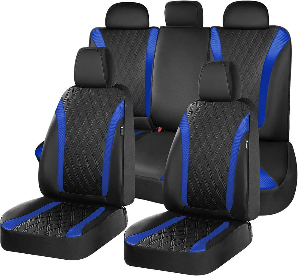 FLORICH Seat Covers, Car Seat Covers Full Set, Waterproof Leather Car Seat Pr...