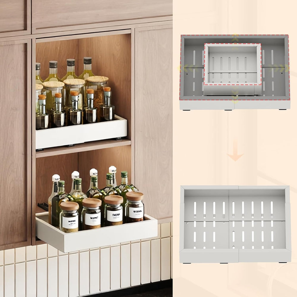 Fokyfok 2Pc Pull out Cabinet Organizer,11"-18"W,10"-13"D,...