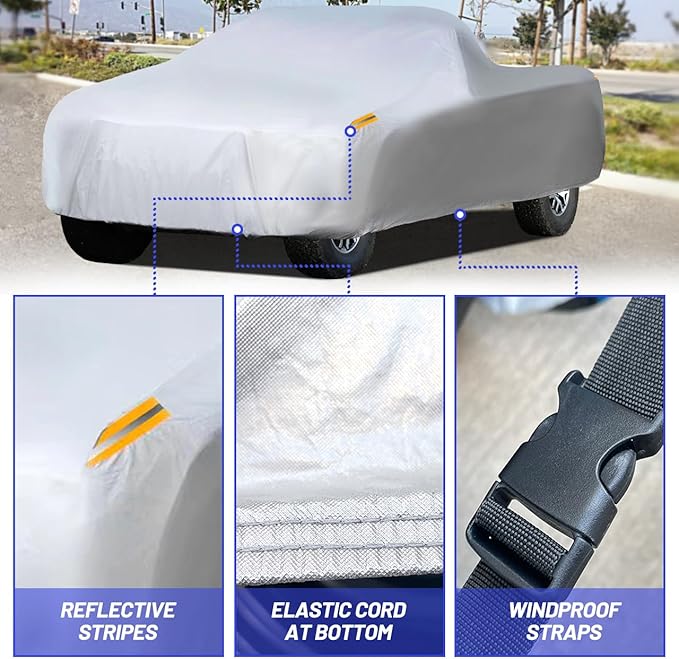 MORNYRAY Waterproof Car Cover All Weather Snowproof UV Protection Windproof