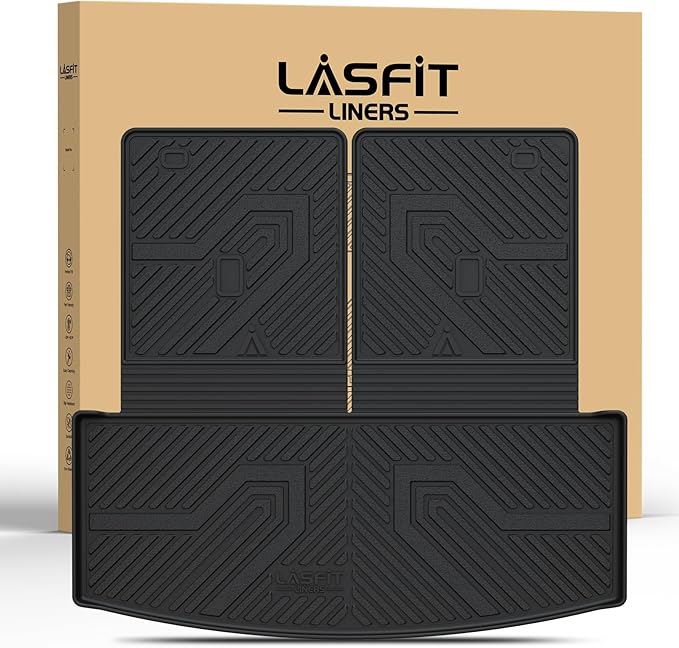 LASFIT Trunk & Backrest Mat for Ford Explorer 2020-2025, Custom Fit All Weather